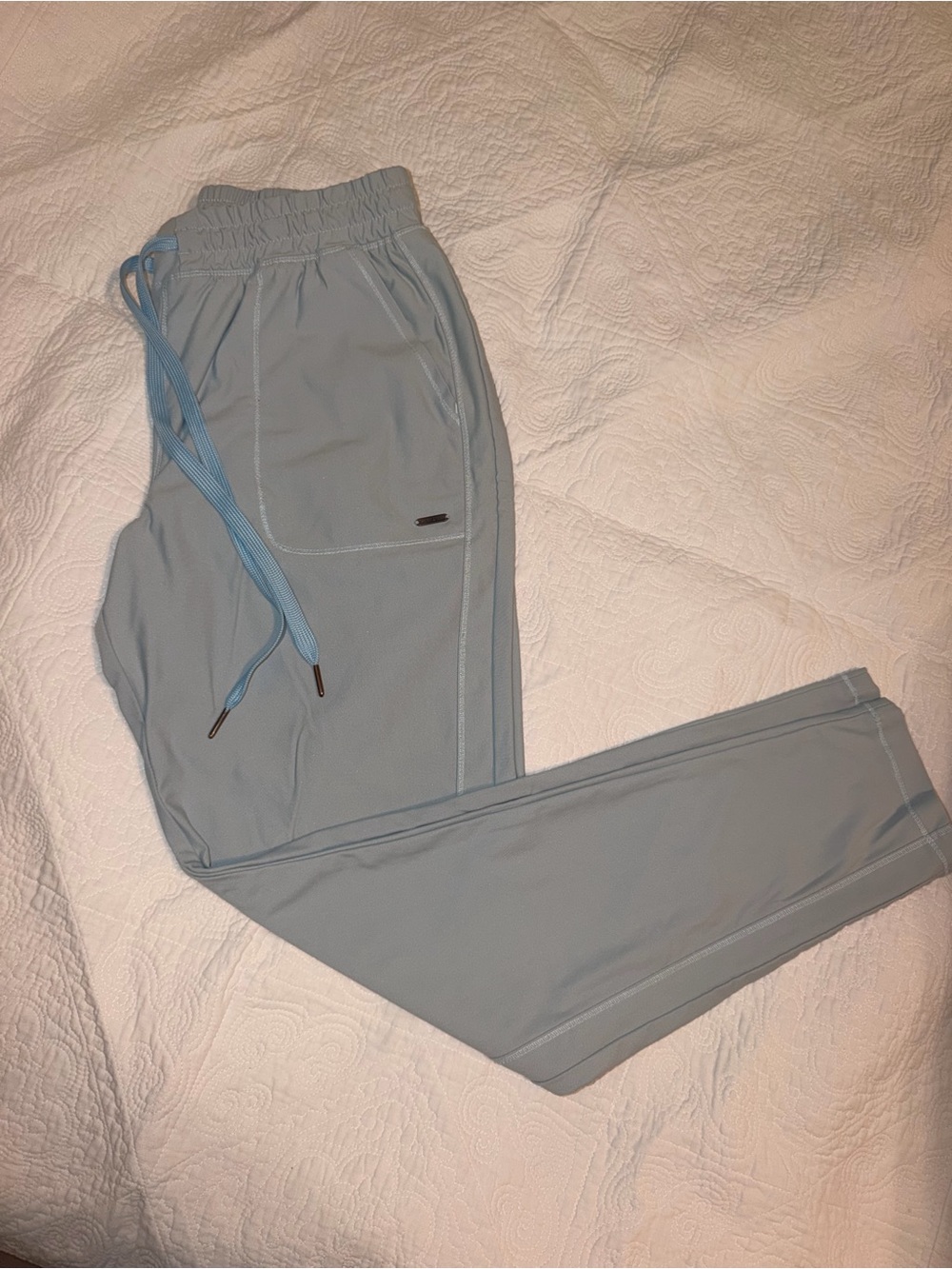 Light Blue Women’s Drawstring Jogger Pants - Casual Comfort